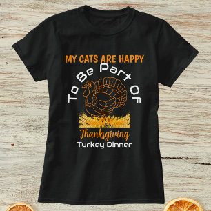 Camiseta Gatos personalizados para la cena de Acción de Gra