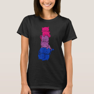 Camiseta Gatos Pile Bisexuality Flag Bisexual Lgbt Pride Mo