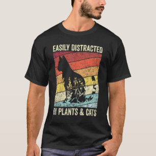 Camiseta Gatos Plantas Mamá Gato Señora Planta Plantación J
