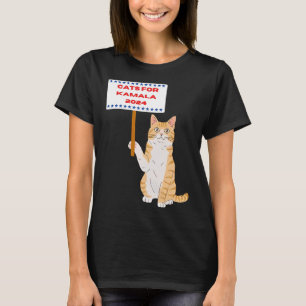 Camiseta Gatos Por Kamala Harris Votar Al Presidente 2024 E