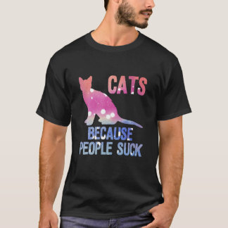 Camiseta Gatos porque la gente chupa la camisa.