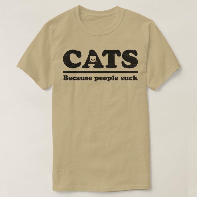 Camiseta Gatos porque la gente succiona (Diseño del anverso)