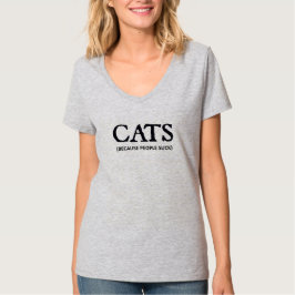 Camiseta Gatos (Porque La Gente Suck)