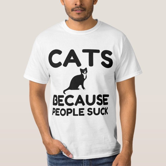 Camiseta Gatos Porque La Gente Suele (Anverso)