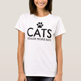 Camiseta Gatos Porque La Gente Suele Paw Imprimir