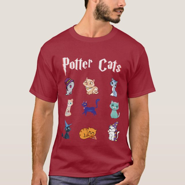 Camiseta Gatos Potter Cute Harry Pawter Regalo Kitten para  (Anverso)