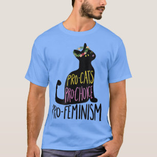 Camiseta Gatos Pro Choice Pro Feminismo Fundido Gato Negro