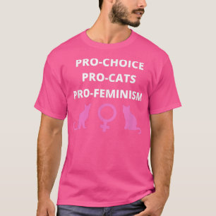 Camiseta Gatos Pro Choice Pro Pro Feminismo 1973 Cargo Rosa