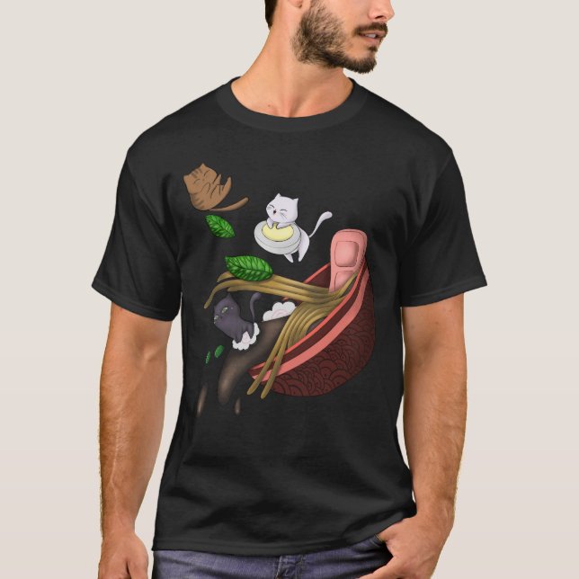 Camiseta gatos ramen (Anverso)