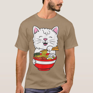 Camiseta Gatos Ramen Anime Kawaii Neko