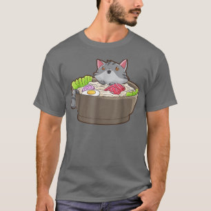 Camiseta Gatos Ramen Kawaii Anime Neko