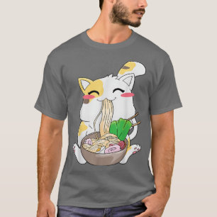Camiseta Gatos Ramen Noodles Kawaii