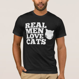 Camiseta Gatos reales del amor de los hombres
