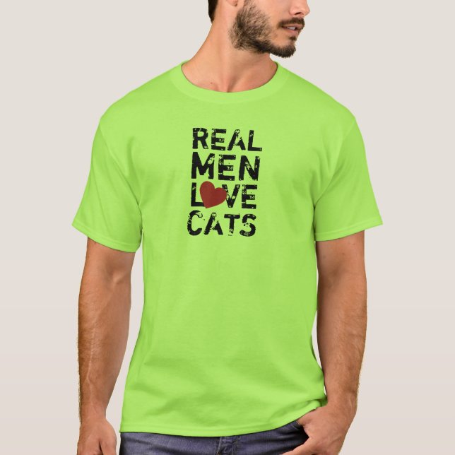 Camiseta Gatos reales del amor de los hombres (Anverso)