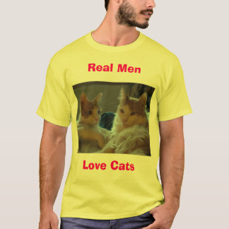Camiseta Gatos reales del amor de los hombres