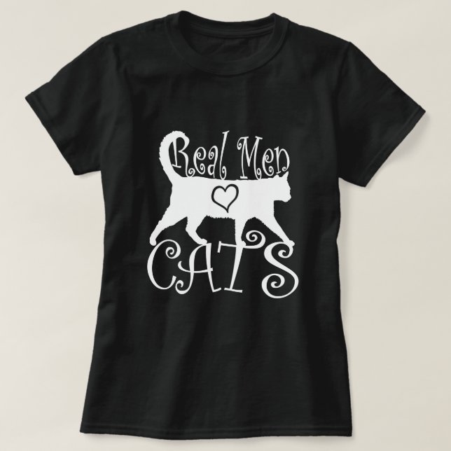 Camiseta Gatos reales del amor de los hombres (Diseño del anverso)