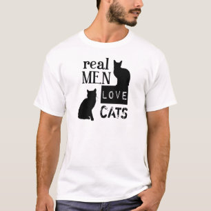 Camiseta Gatos reales del amor de los hombres (disponibles