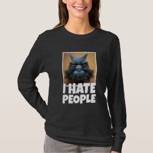 Camiseta Gatos realistas 3D gruñones por café Odio a la gen