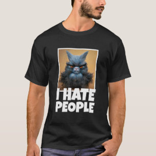 Camiseta Gatos realistas 3D gruñones por café Odio a la gen