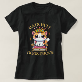Camiseta Gatos regla Perros Drool - Gracioso Gato Amante