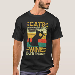 Camiseta Gatos Resuelven Problemas Cata De Vino Hacedor De 