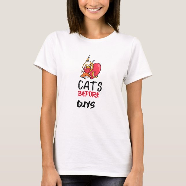 Camiseta Gatos retro antes de muchachos curiosa cita gata t (Anverso)