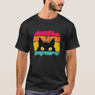 Camiseta Gatos Retro Estilo Gatos Negros Gatitos