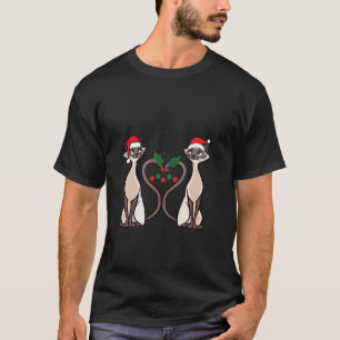 Camiseta Gatos retro siameses en el gato de los Ornamentos 