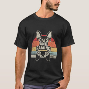 Camiseta Gatos Retro Y Gaming Gracioso Gato Amante Del Jueg
