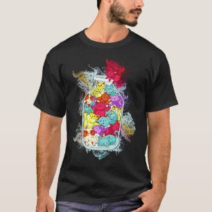 Camiseta Gatos Salpicaduras de Agua Botella Gato Gatito Lin