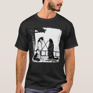 Camiseta Gatos Samuráis Japoneses Luchando Guerra Vintage U