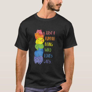 Camiseta Gatos Sexo Neutral Sólo Un Ser Humano