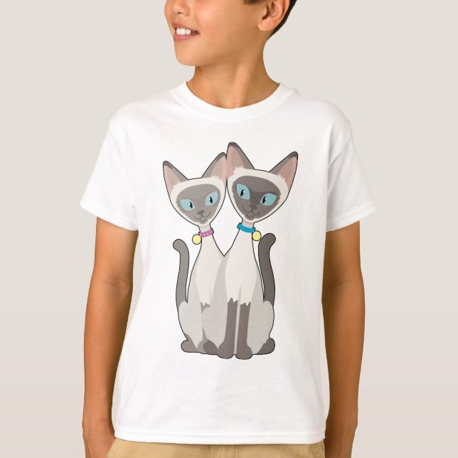 Camiseta Gatos siameses (Anverso)