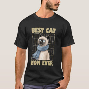 Camiseta Gatos siameses MEJOR MAMÁ DE GATOS DE TODOS LOS TI