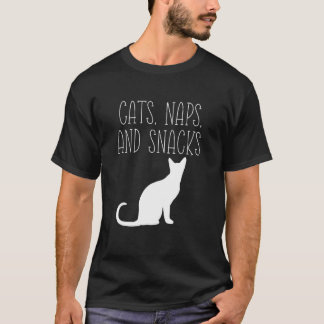 Camiseta Gatos Siestas Y Snacks Yoga De Gatito Idea Diverti