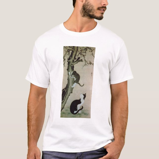 Camiseta Gatos, siglo XVII (tinta en la seda) (Anverso)