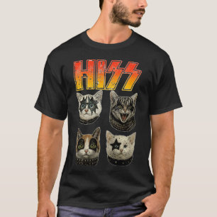 Camiseta Gatos Silban Rock Gatitos Kitty Rockeando Música G