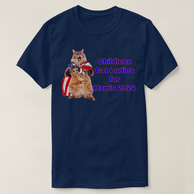 Camiseta Gatos sin hijos para 1 (Diseño del anverso)