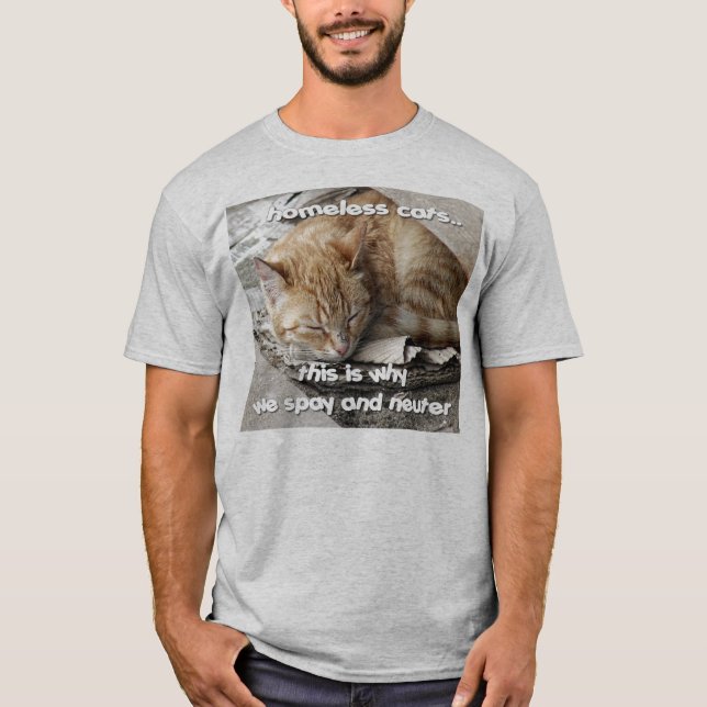Camiseta Gatos sin hogar (Anverso)