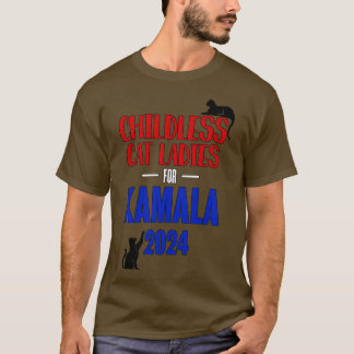 Camiseta Gatos Sin Niños Damas Para Kamala