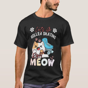 Camiseta Gatos sobre patines Gatos en patines en línea Pati