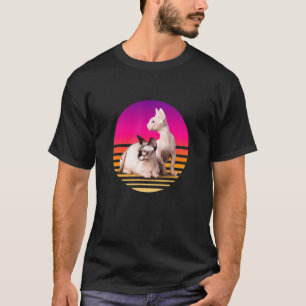 Camiseta Gatos Sphynx Retro Extraños Diseño de Animales Fel