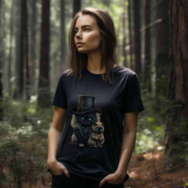Camiseta Gatos Steampunk: Gorras victorianos y gráficos de  (Subido por el creador)