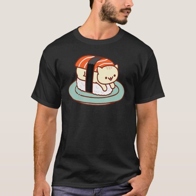 Camiseta Gatos Sushi Mono Sushi Pun (Anverso)