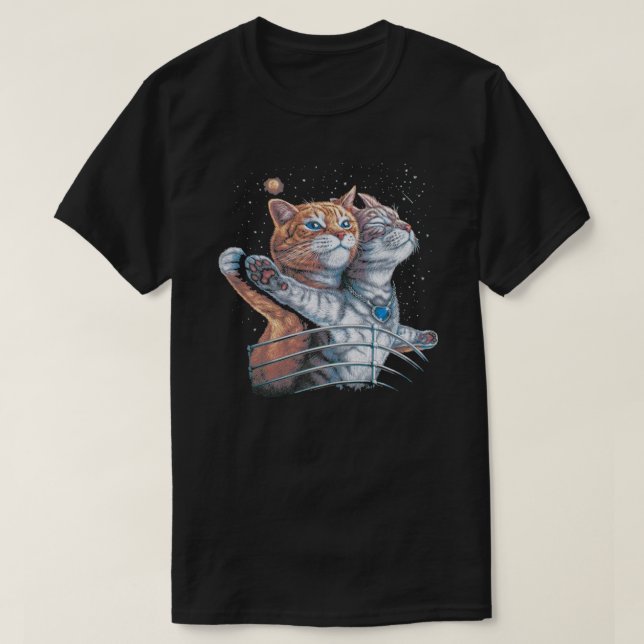 Camiseta Gatos titanicos - regalos divertidos T-Shirt.png E (Diseño del anverso)