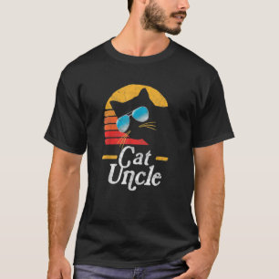 Camiseta Gatos Uncle Estilo Retro Gafas de Sol Gato Vintage
