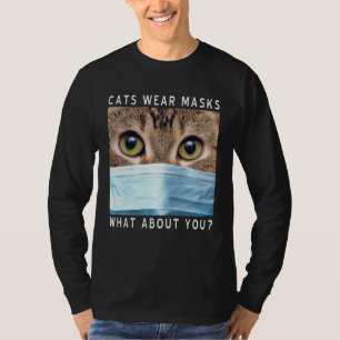 Camiseta Gatos Usan Máscaras ¿Y Tú? Máscara Facial de Gato