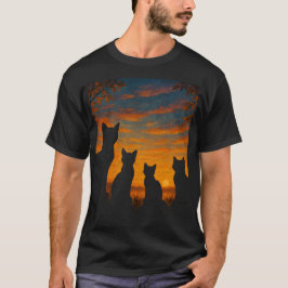 Camiseta Gatos Ven la Puesta de Sol