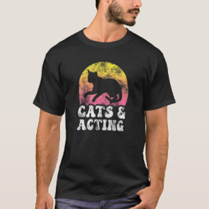 Camiseta Gatos y actuación vintage hobby retro