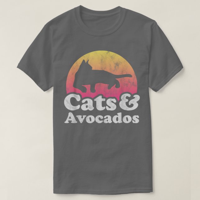 Camiseta Gatos y aguacates hombres o mujeres Gato y aguacat (Diseño del anverso)
